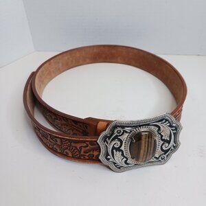 Vintage Western Men's Brown Leather Belt size 44